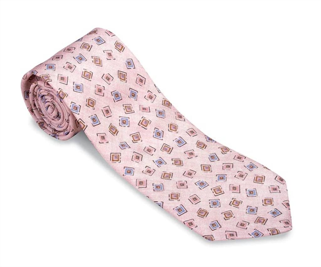 R. Hanauer Men's Brinkley Medallion Tie In Pink