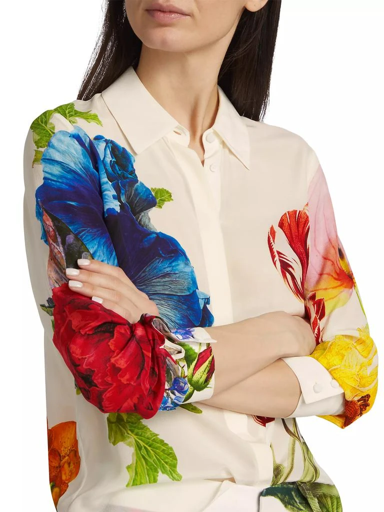 Alice + Olivia Willa Floral Silk Blouse 6