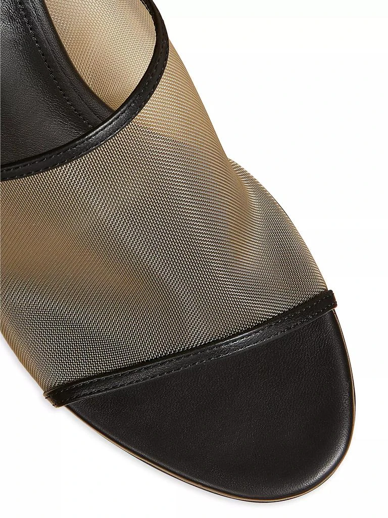 Khaite Marion 75MM Leather-Nylon Wedge Mules 4