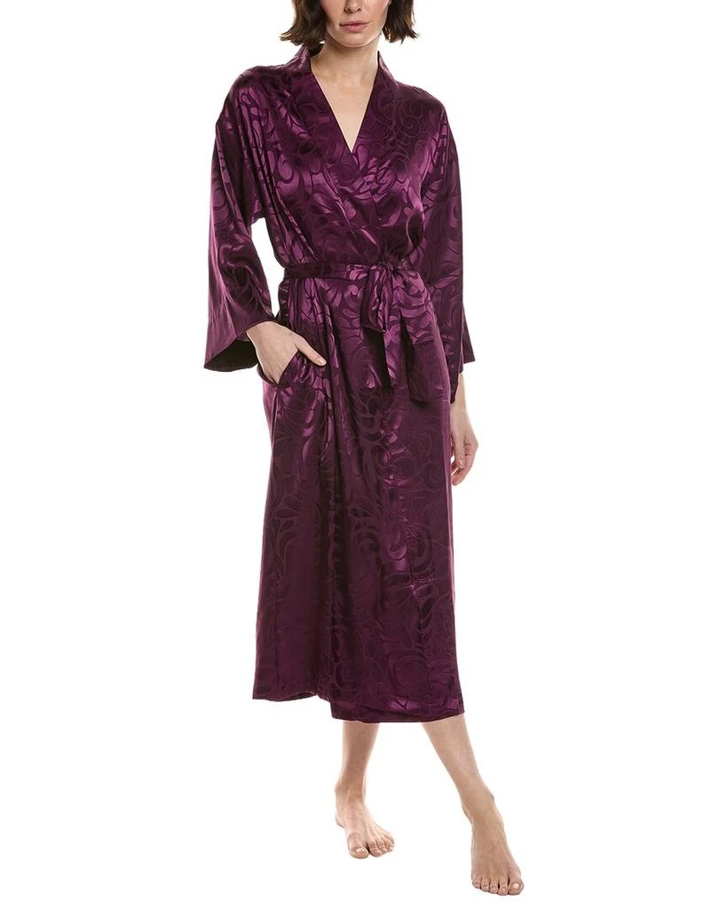 N Natori Scroll Satin Jacquard Robe