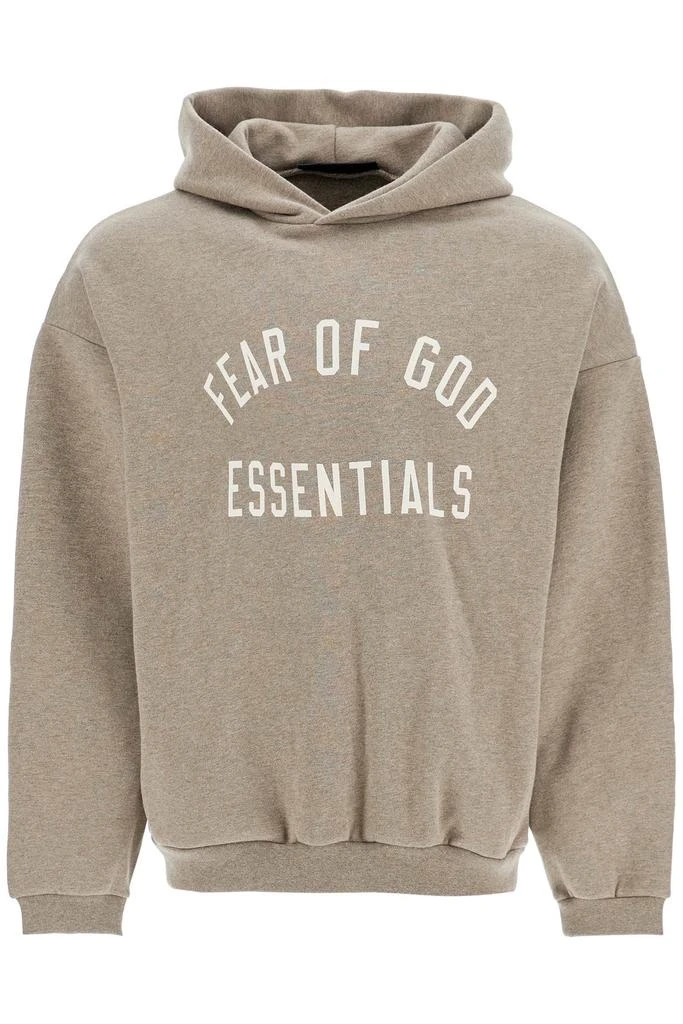 Essentials heather grey cotton zip hoodie 1