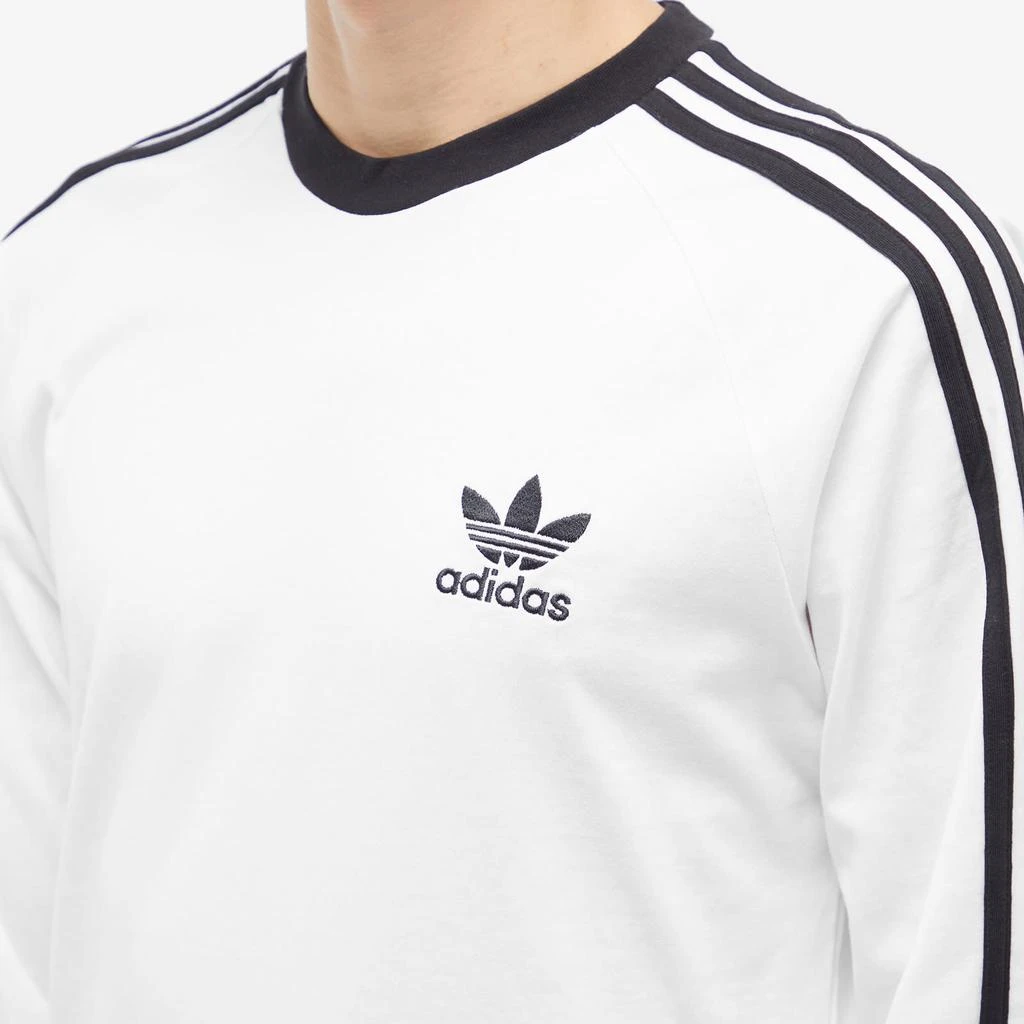 Adidas Adidas Long Sleeve 3 Stripe T-Shirt 5