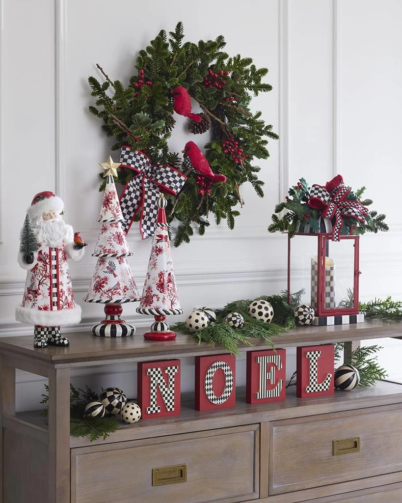 MacKenzie-Childs Cozy Christmas Cardinal Wreath 2
