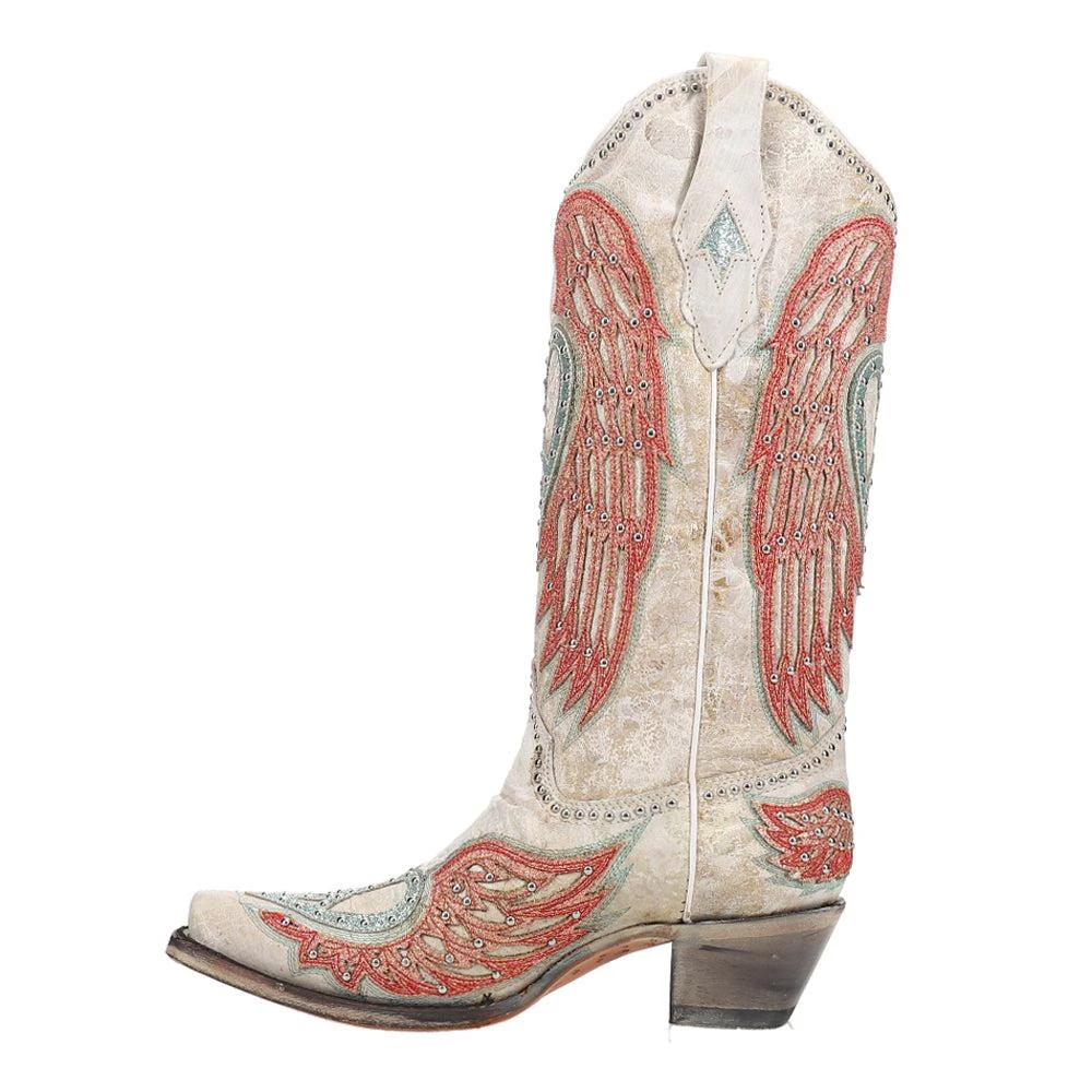 Corral Boots Heart and Wings Snip Toe Cowboy Boots 3