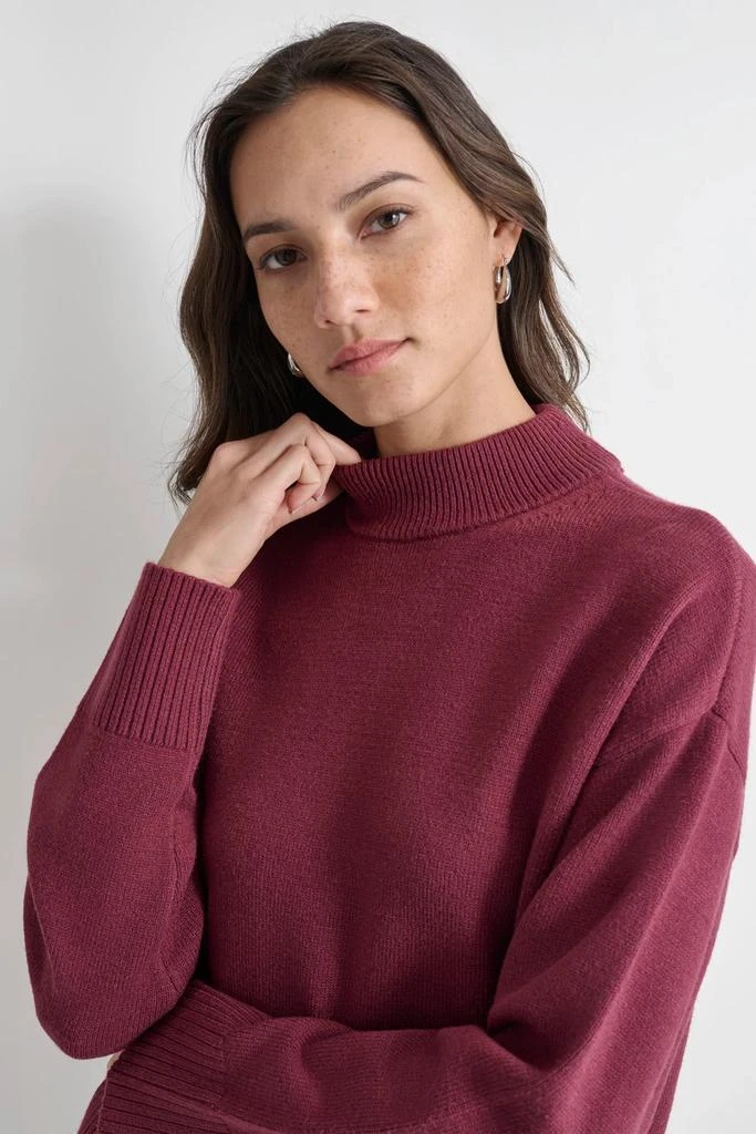 DKNY MOCK NECK HIGH LOW SWEATER 4