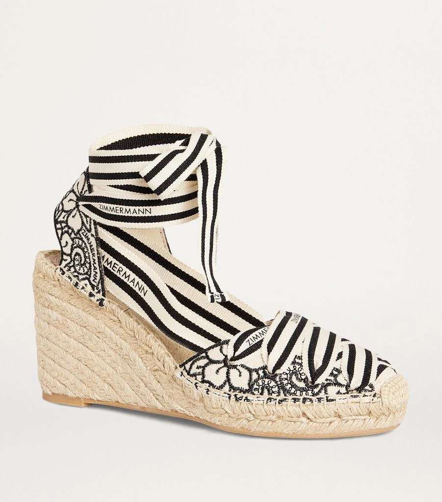 Zimmermann Embroidered Espadrille Wedges 95 5