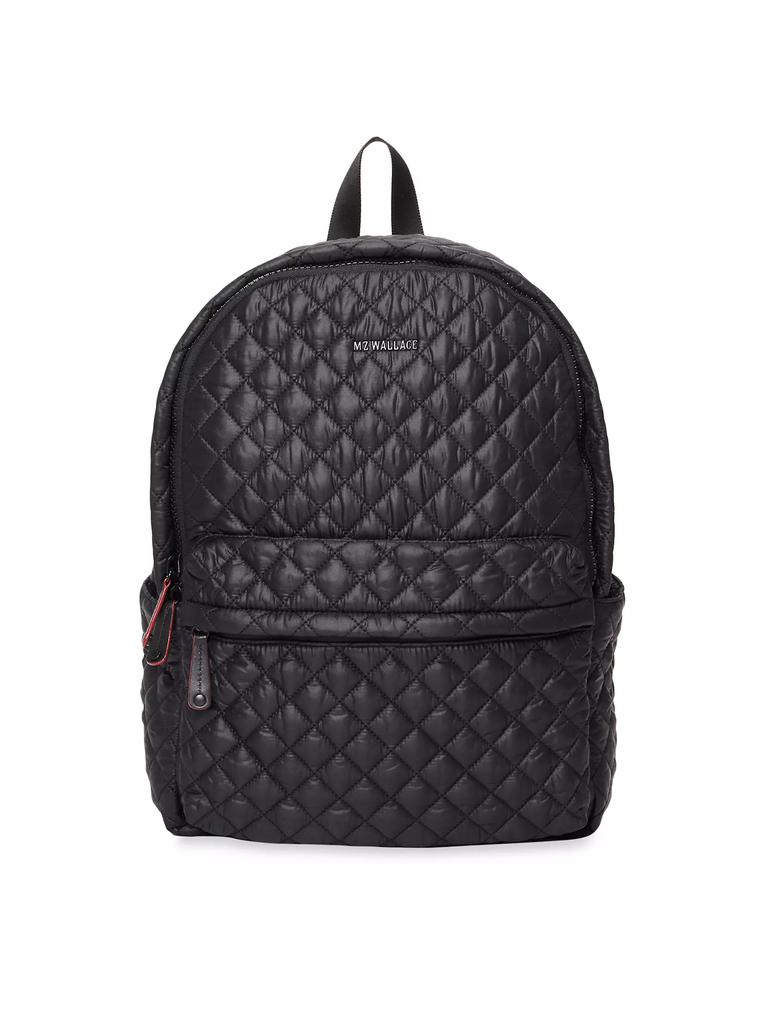 MZ Wallace Metro Quilted Nylon Backpack Deluxe BLACK OXFORD Backpacks Free Shipping BeyondStyle