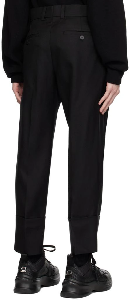 Wooyoungmi Black Turn-Up Trousers 3