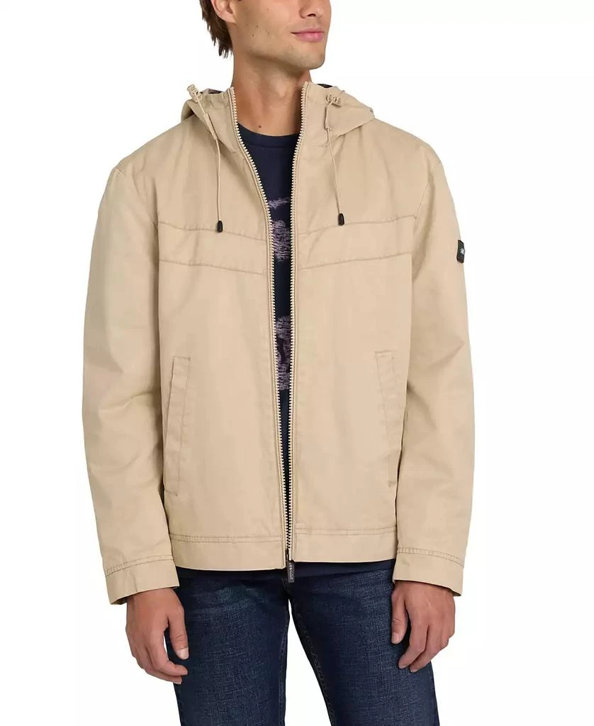 GUESS Men's Washed Hooded Windbreaker 1