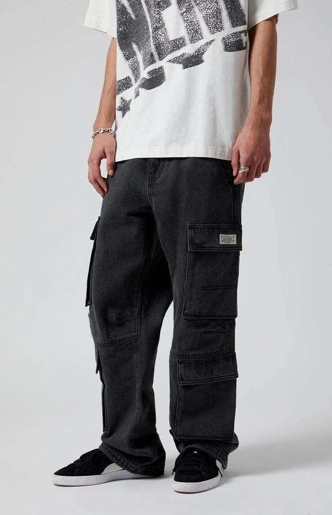 PacSun Black Baggy Cargo Jeans 1