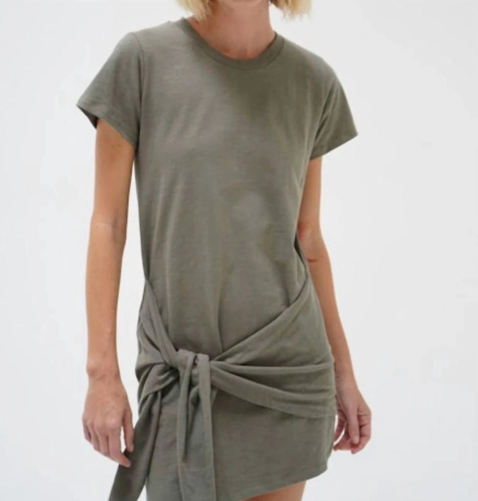 LNA Charlie Cotton Tie Waist Dress In Sedona 2