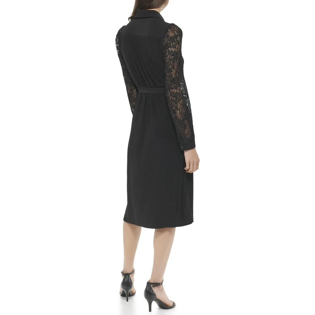 Tommy Hilfiger Long Sleeve Jersey Shirtdress with Lace Sleeve 2