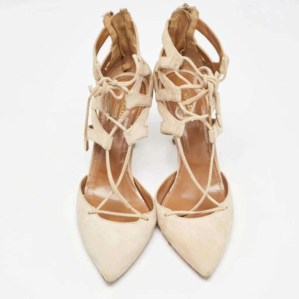 Aquazzura Aquazzura Beige Suede Belgravia Pumps Size 37 3