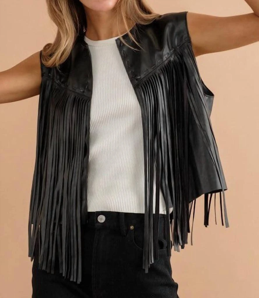 Blue B Blue B - Wynonna Faux Leather Vest
