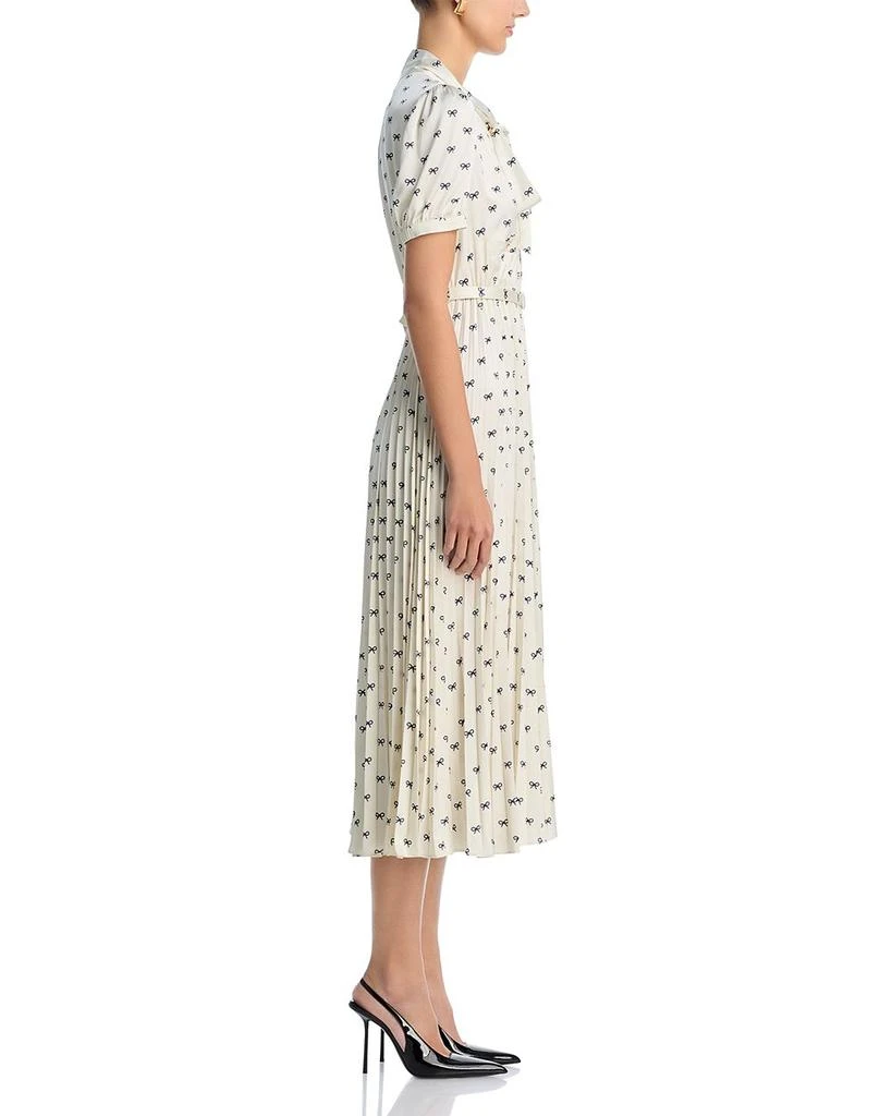 Self Portrait Satin Bow Print Midi Dress 5