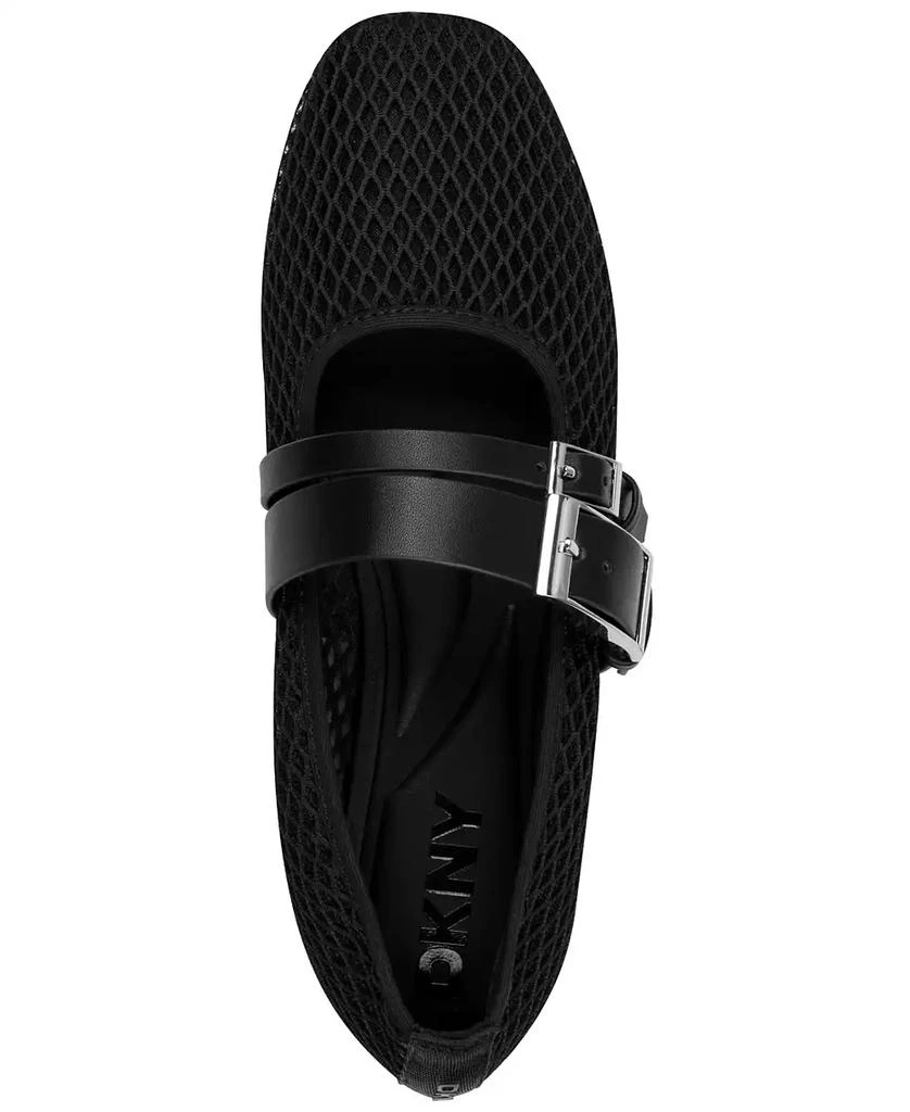 DKNY Women's Dade Mesh Buckle Ballet Flats 4