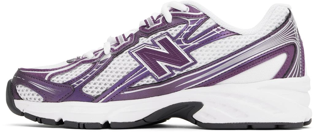 New Balance White & Purple 740 Sneakers 3