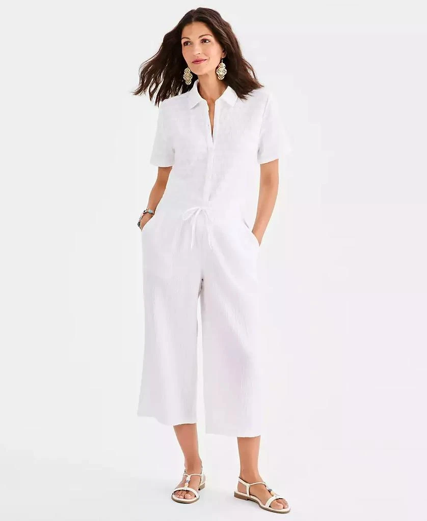 Style & Co Women's Cotton Gauze Pull-On Capri Pants, Macy's Exclusive