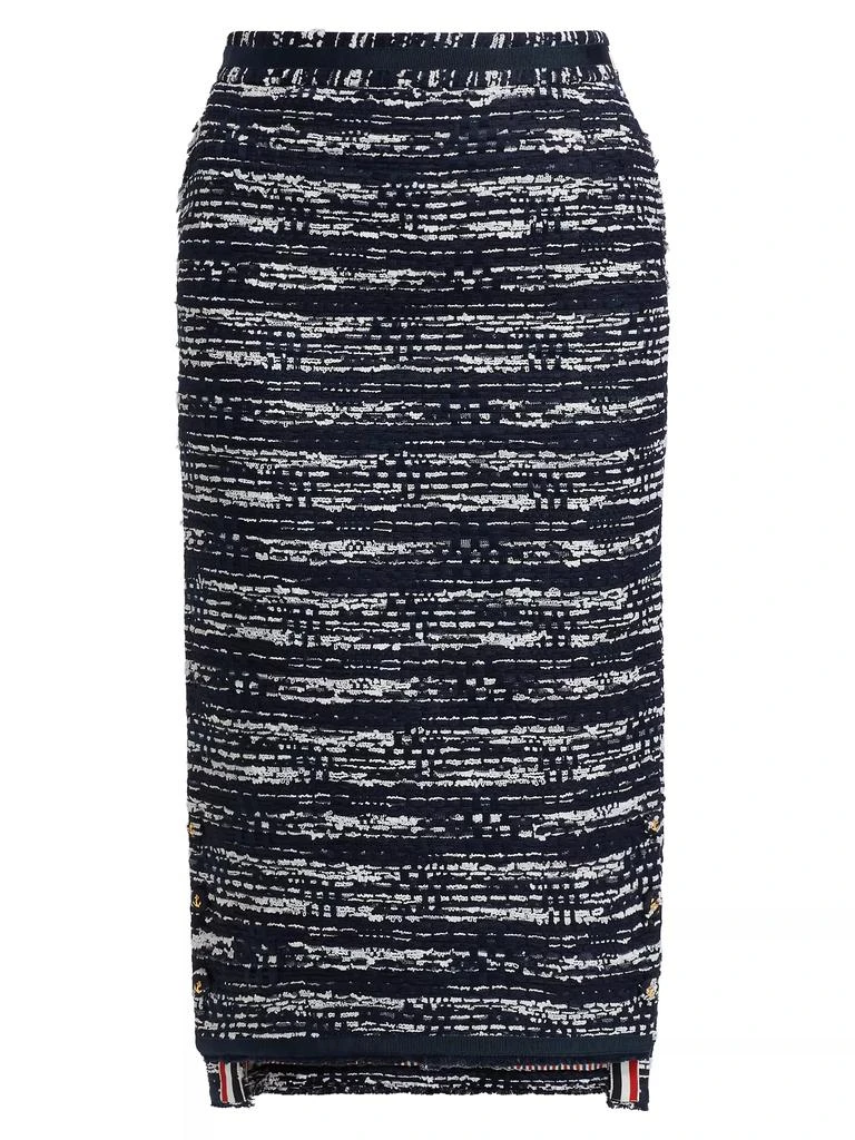 Thom Browne Melangè Tweed Pencil Skirt 1