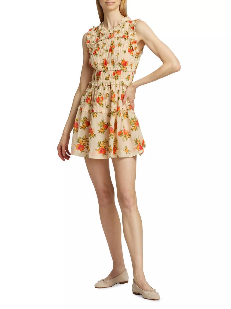 DÔEN Martha Floral Smocked Minidress