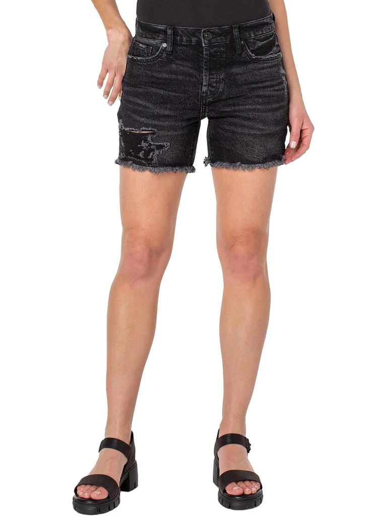 Earnest Sewn Dorothy Womens Distressed Raw Hem Denim Shorts 1