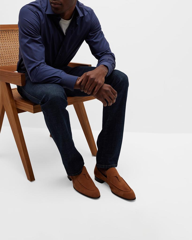 Brioni Men's Lukas Nubuck Leather Loafers