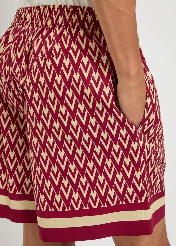 Valentino Toute La V printed cotton-poplin shorts 5