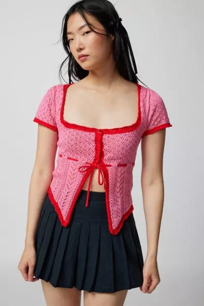 Urban Outfitters UO Gabriella Babydoll Flyaway Sweater