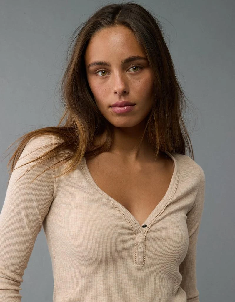 AE AE Long-Sleeve Henley T-Shirt 1