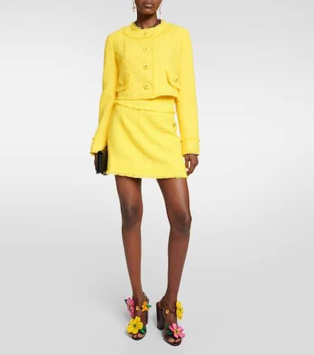 Dolce 
Gabbana Cropped wool-blend tweed jacket 2