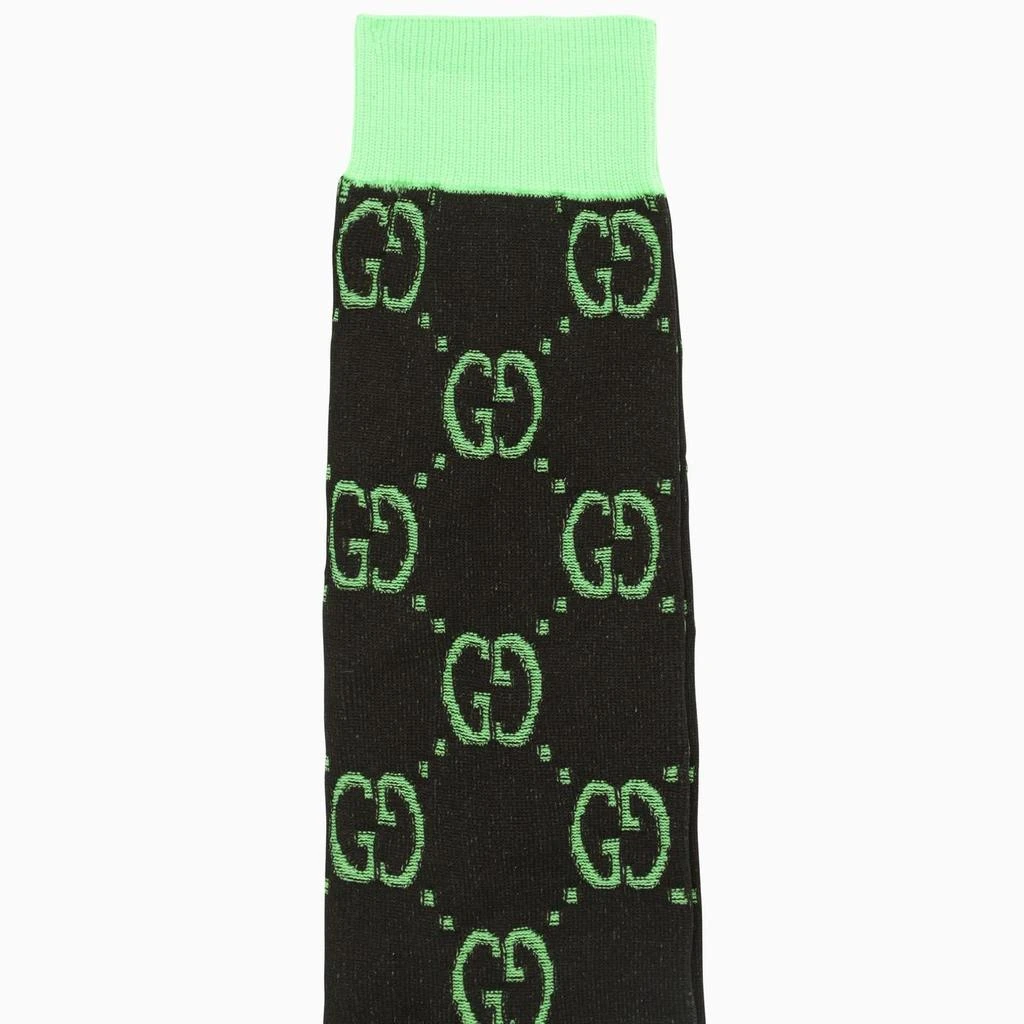 Gucci Black And Green Socks With Gg Motif 2