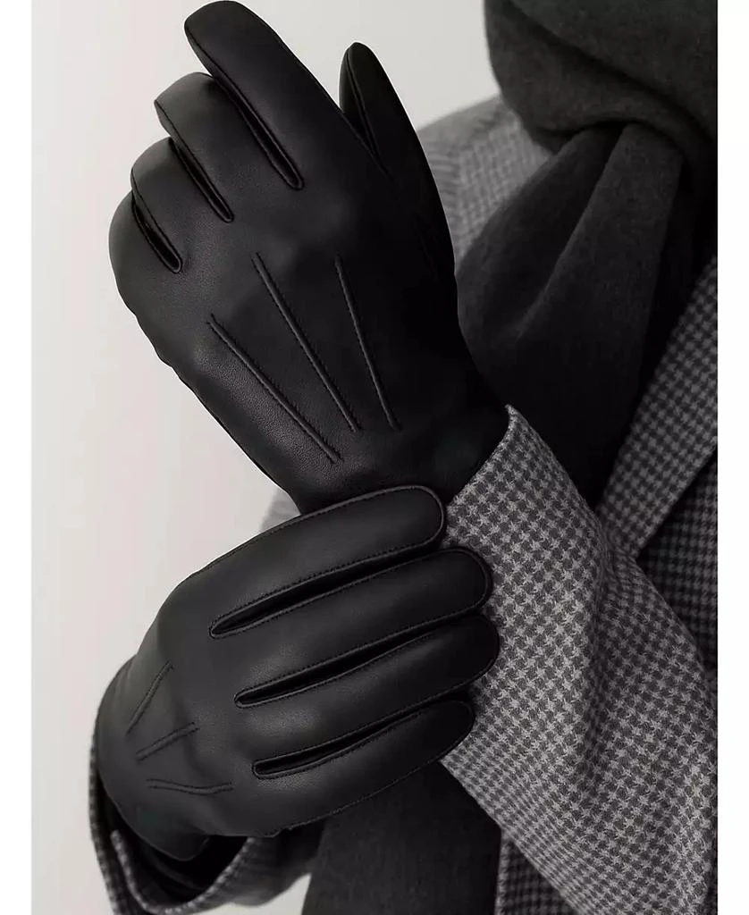 KESSLER Men's Men`s Premium Lamb Leather Touchscreen Gloves "CARL" Cashmere Lining 4