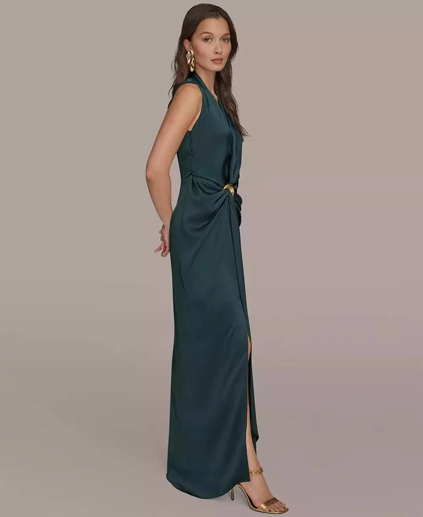 Donna Karan Halter Ruched Gown 5