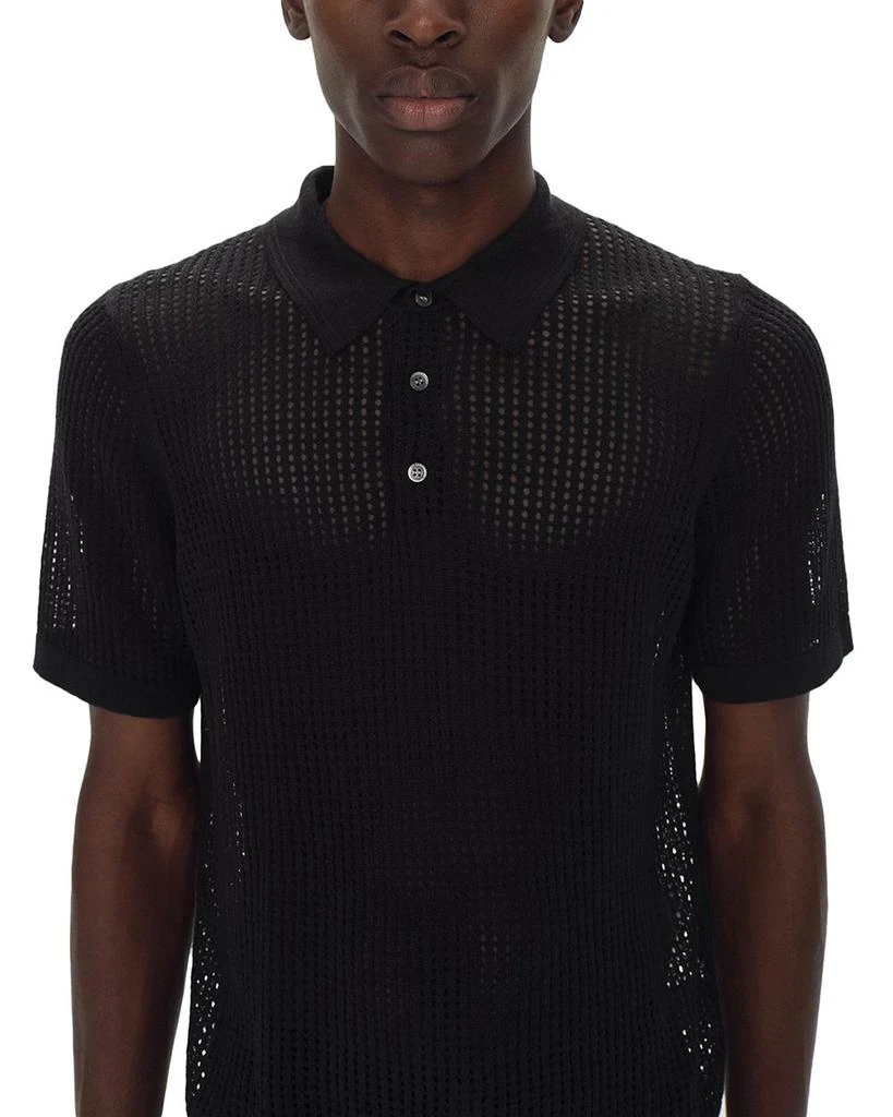 SIMKHAI Jeremiah Perforated Polo Sweater 1