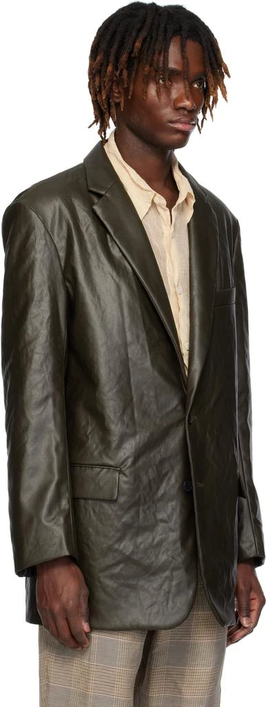 Dries Van Noten Brown Coated Blazer 2