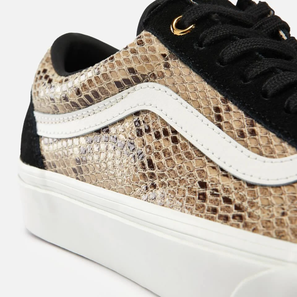 Vans VANS OLD SKOOL SUEDE AND CANVAS-BLEND TRAINERS 4