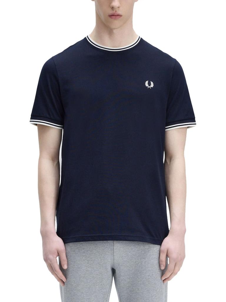 Tシャツ・カットソー FRED PERRY [Baseline] Twin Tipped T-Shirt 5JH350 Twin Tipped T-Shirt - Oxblood / Ecru / Court Blue | Men's T
