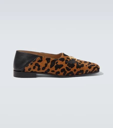 Valentino Babouche Fauve Éclat calf hair loafers 1