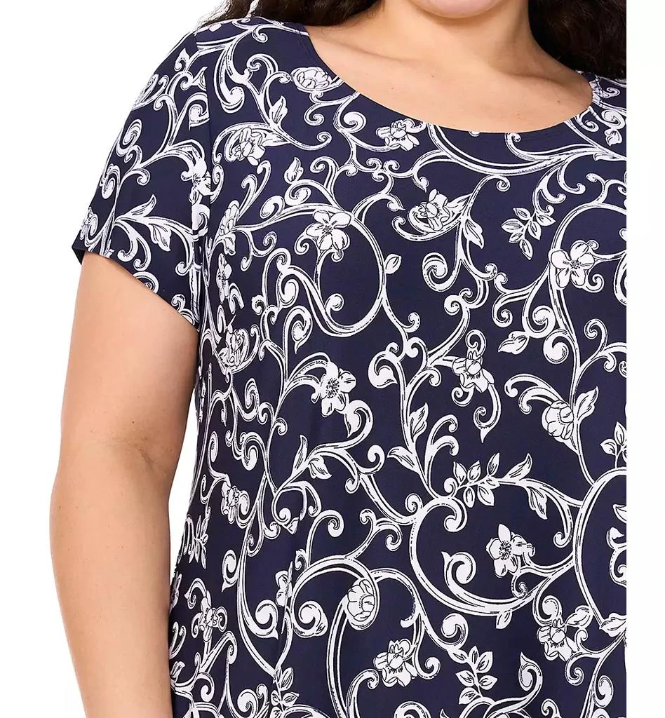 MSK Plus Size Printed Shift Dress 5