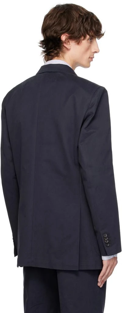 Drake's Navy Cotton Drill Tailored Blazer 3