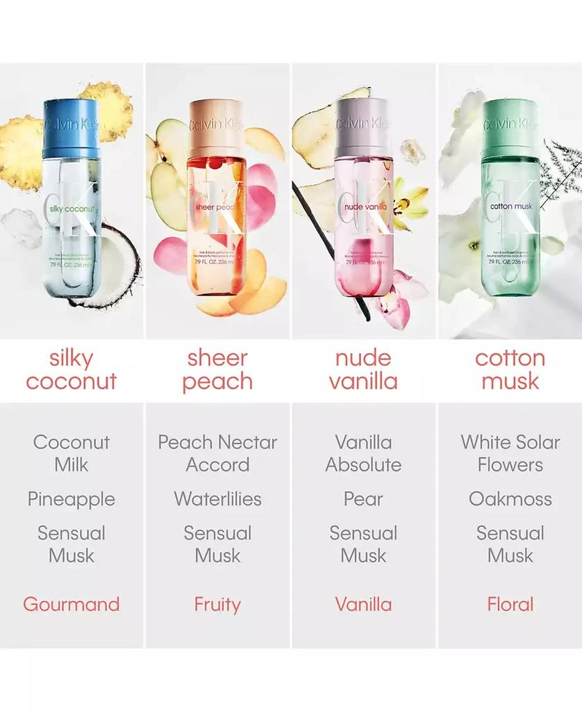 Calvin Klein Nude Vanilla Unisex Hair 
Body Perfume Mist, 7.9 oz. 7