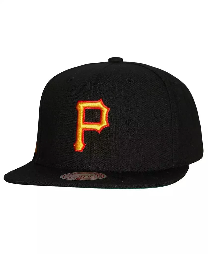 Mitchell & Ness Men's Black Pittsburgh Pirates Cooperstown Collection Evergreen Snapback Hat 1