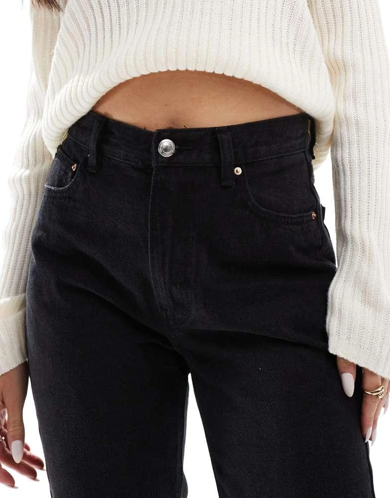 Pull&Bear Pull&Bear ripped mom jean in black 5