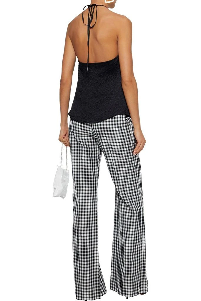 Jason Wu Gathered plissé satin-crepe halterneck top 3