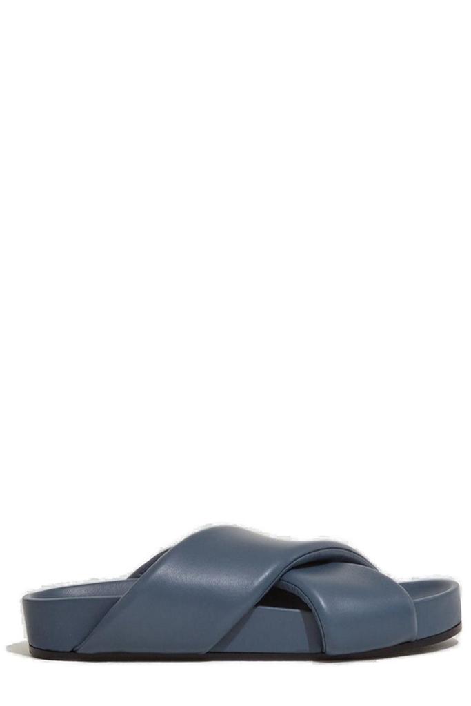 Shop Jil Sander Crossover-Strap Padded Sandals on Sale at