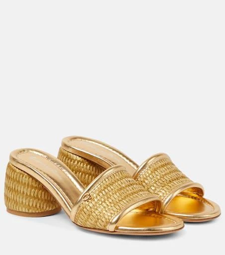 Gianvito Rossi Marbella leather-trimmed sandals 1