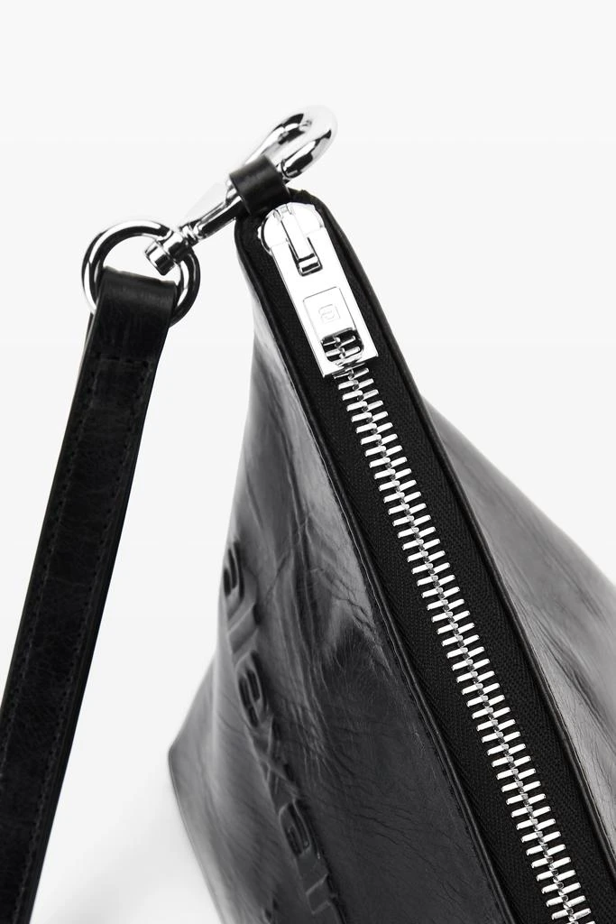 Alexander Wang punch wristlet strap pouch in crackle patent leather 4