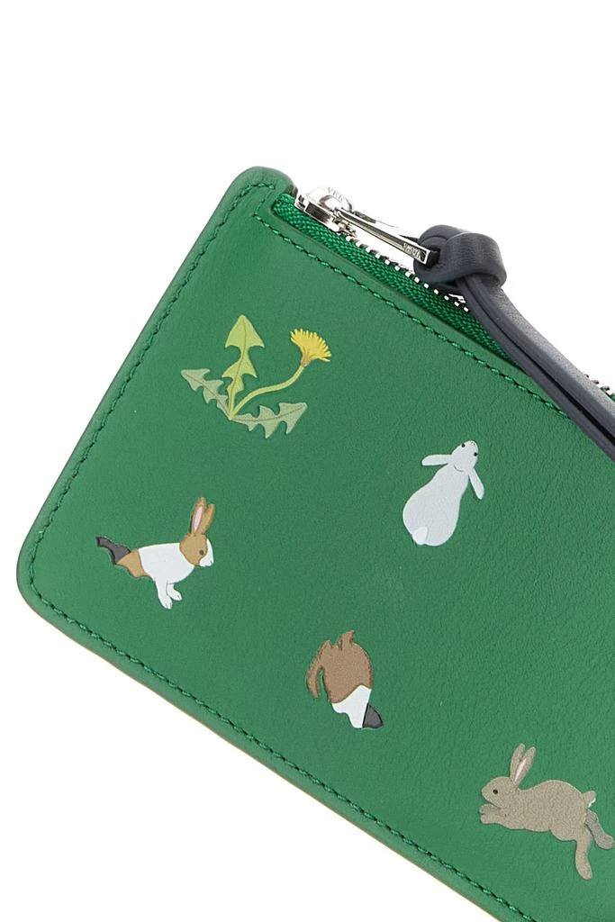 Loewe Grass green leather Loewe X Suna Fujita Bunny card holder 3