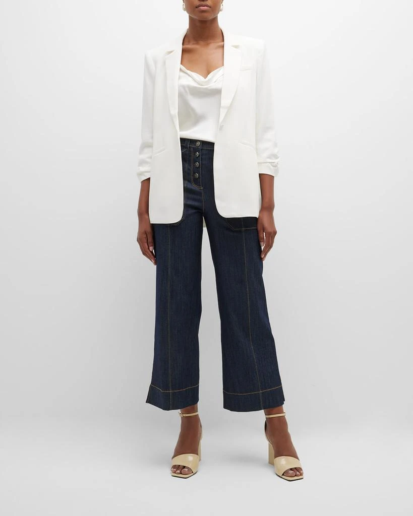 Cinq a Sept Khloe Crepe 3/4-Sleeve Blazer 2