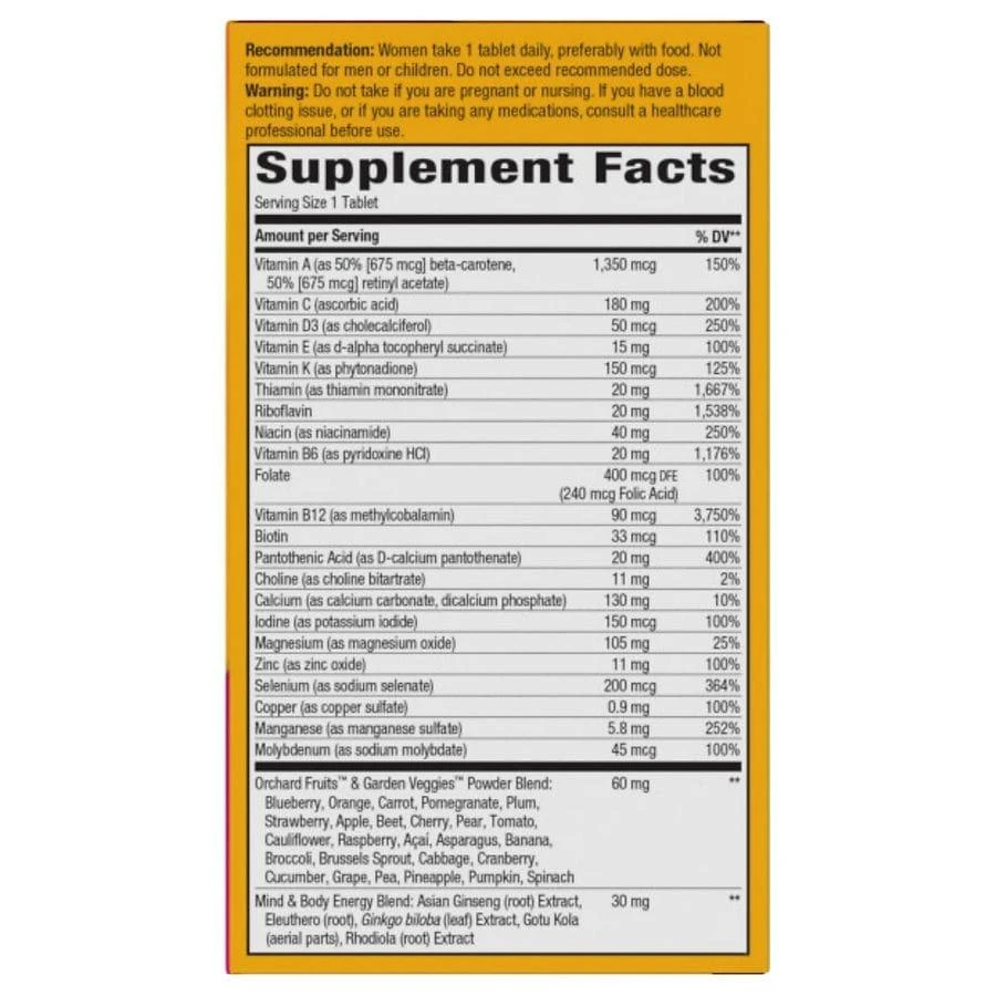 Nature's Way Once Daily Women's 50+ Ultra Potency Multivitamin Tablets 5